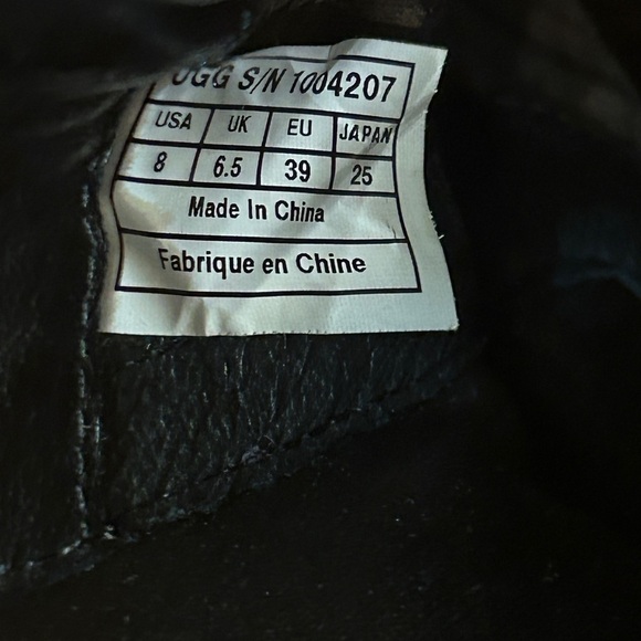 UGG AUSTRALIA KREWE MOTORCYCLE LEATHER ANKLE BOOTS Size 8 - Picture 12 of 14